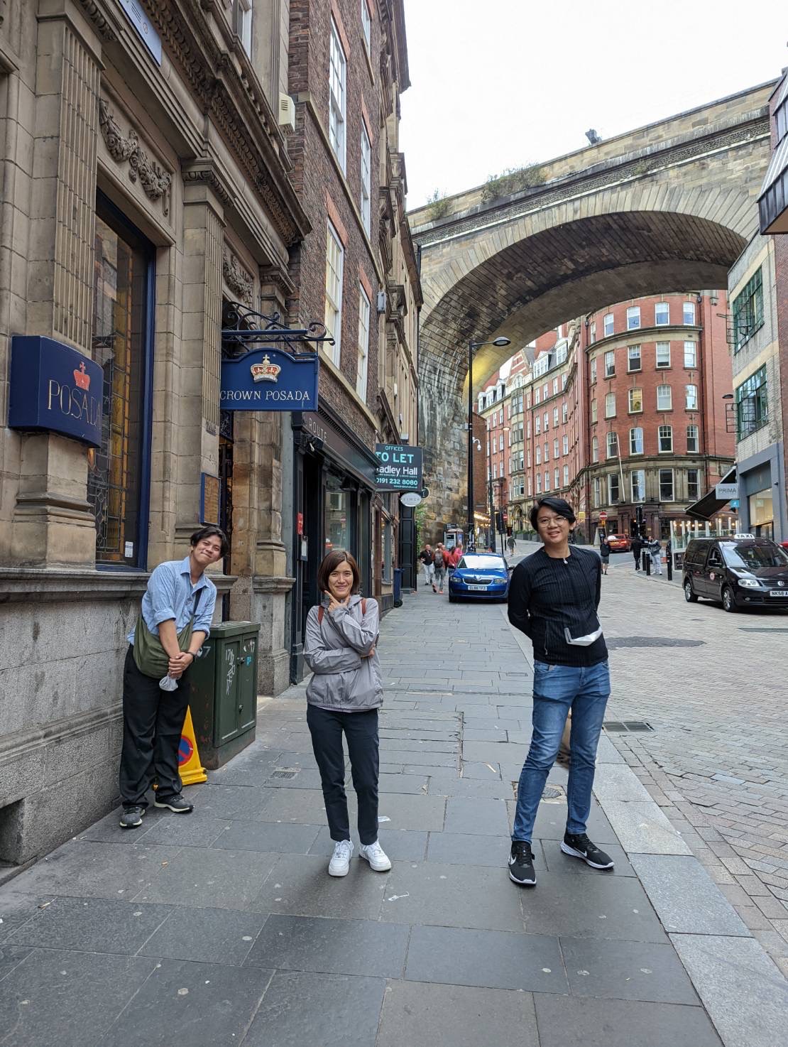 Group photo in City Centre, Newcastle upon Tyne